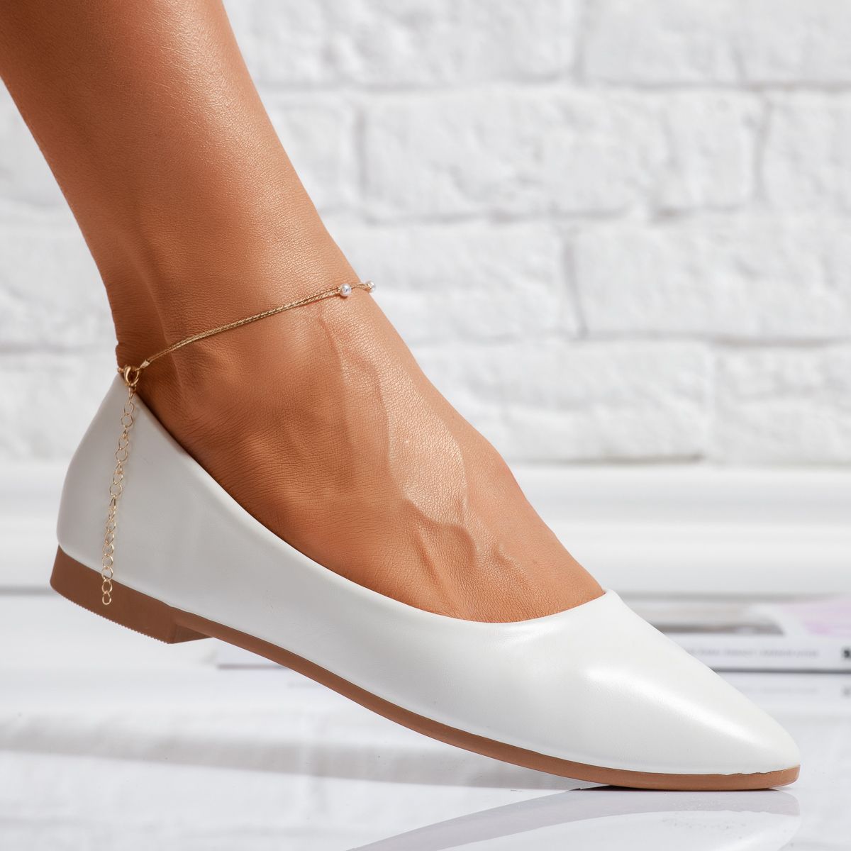 Обувки за балеринки Lunara Бяло #13974