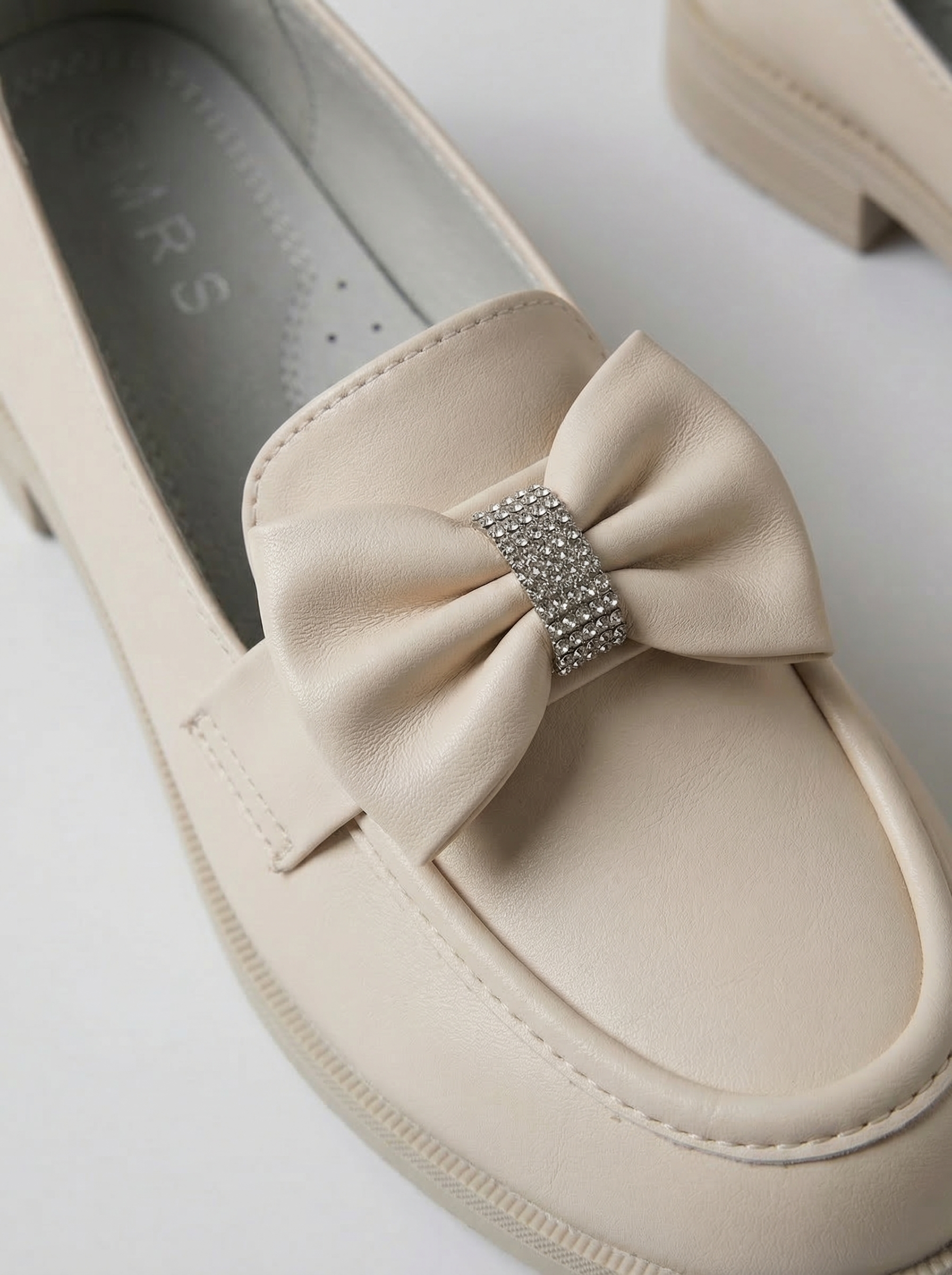 Pantofi fete bej din piele ecologica Alda #24615