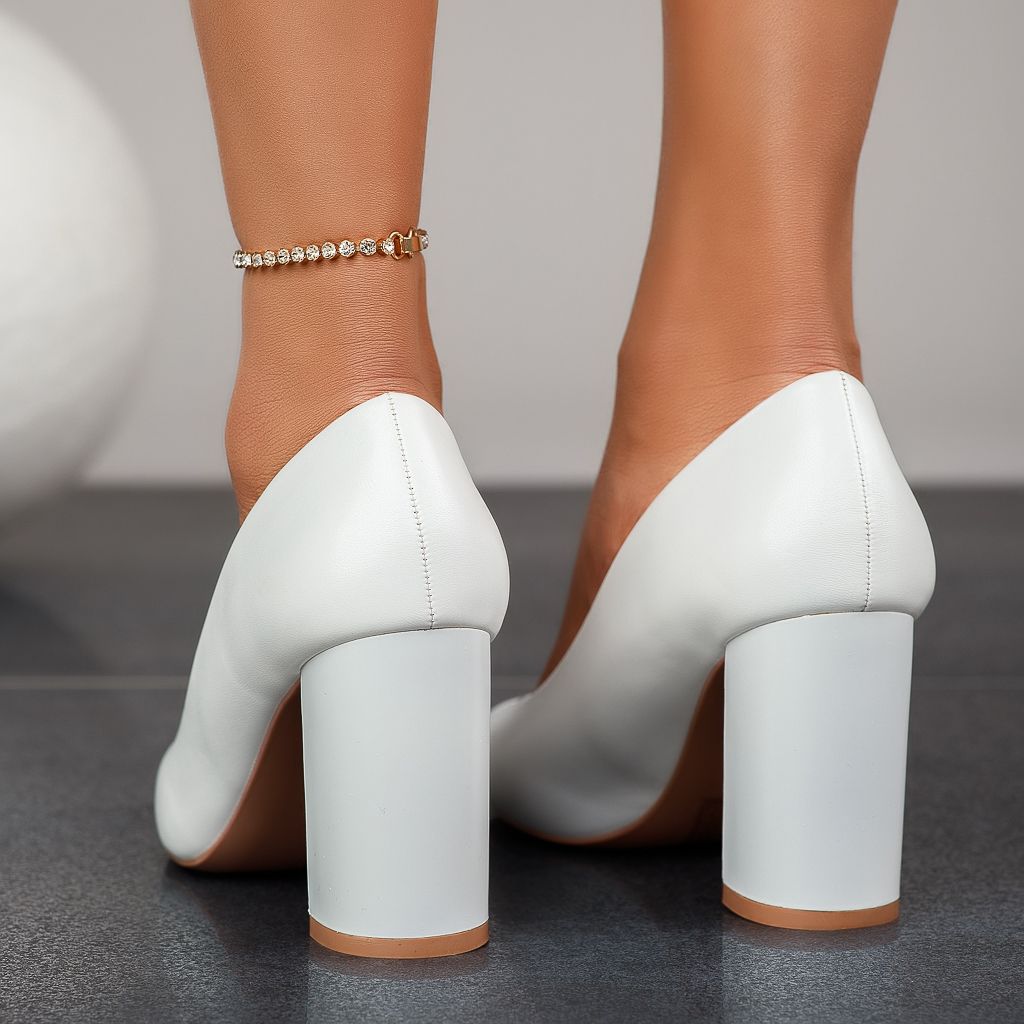 Дамски обувки с ток Vicky Бяло #12399