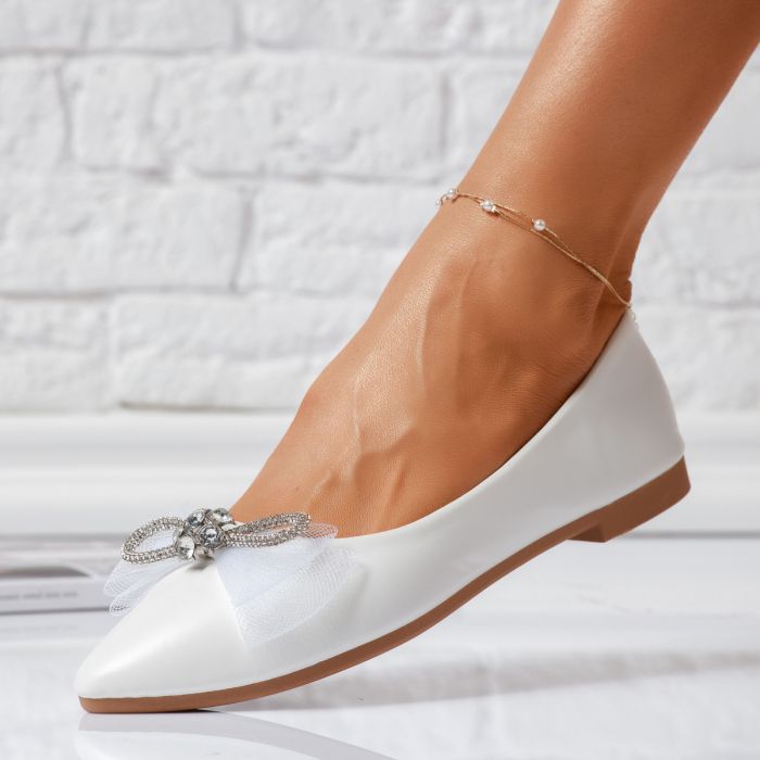Обувки за балеринки Iris Бяло #14000