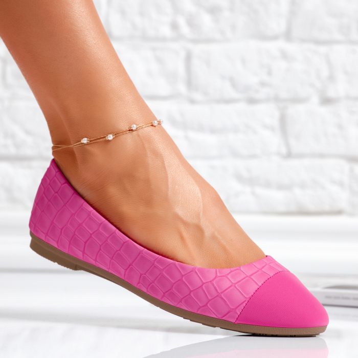 Обувки за балеринки Agapia Фуксия #13994