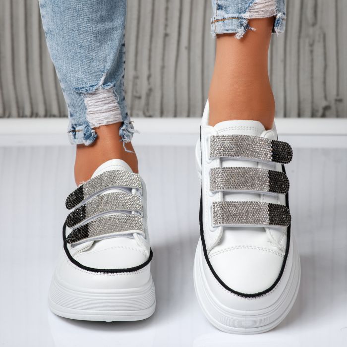 Дамски спортни обувки Luca Бяло/черен #14163