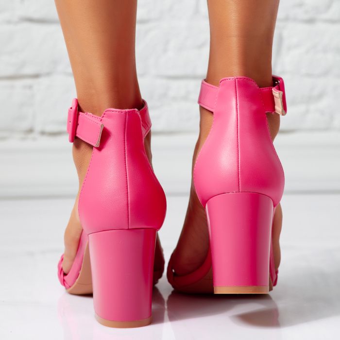 Дамски сандали с ток Thalia Фуксия #14508
