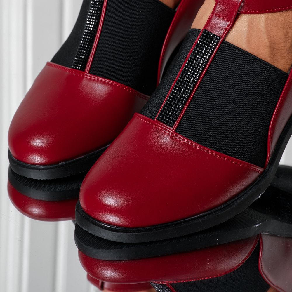 Pantofi Casual Dama Delia Rosii #16391