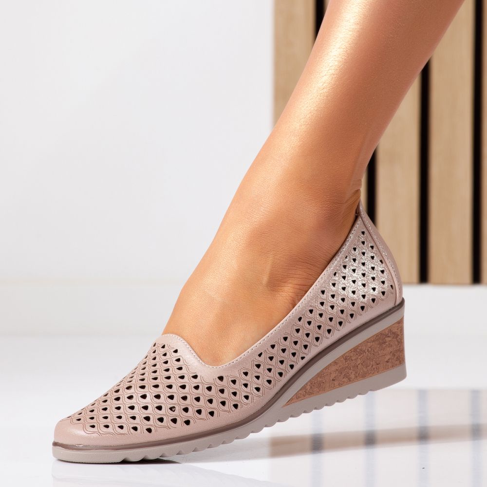 Hazel Női cipő rózsaszín ökológiai bőr platformmal #18739