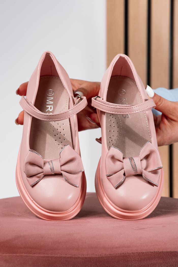 Pantofi fete roz din piele ecologica Alis #24653