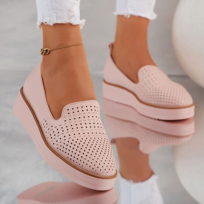 Ежедневни дамски обувки Valeria розово #10036