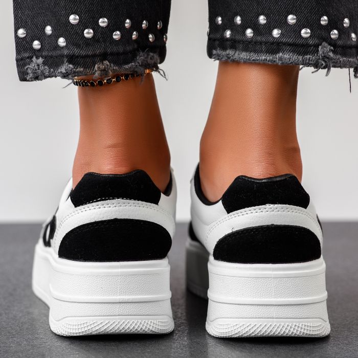 Дамски спортни обувки Martah Бяло/черен #12032
