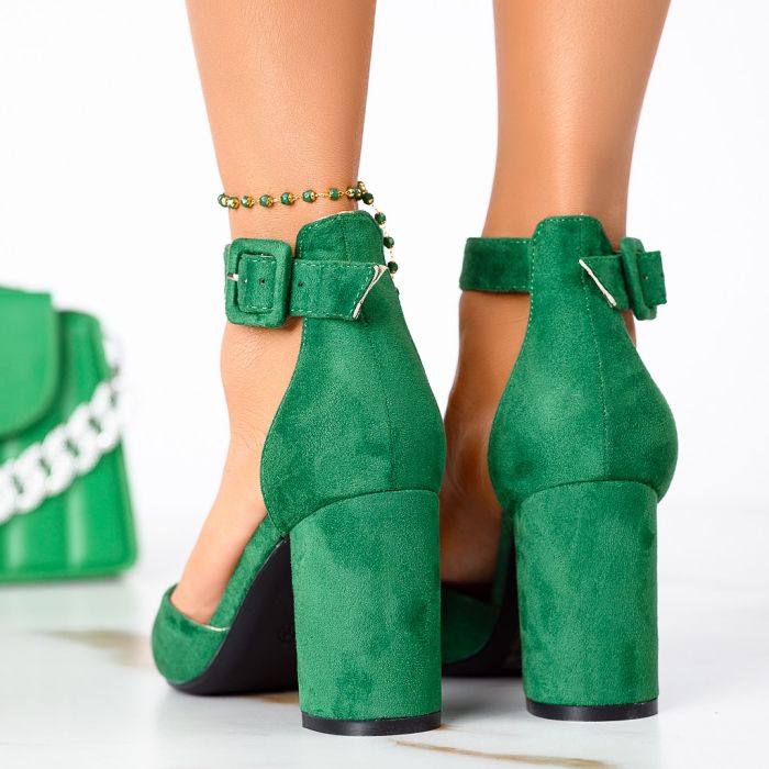 Дамски обувки с ток Josie2 зелени #13318