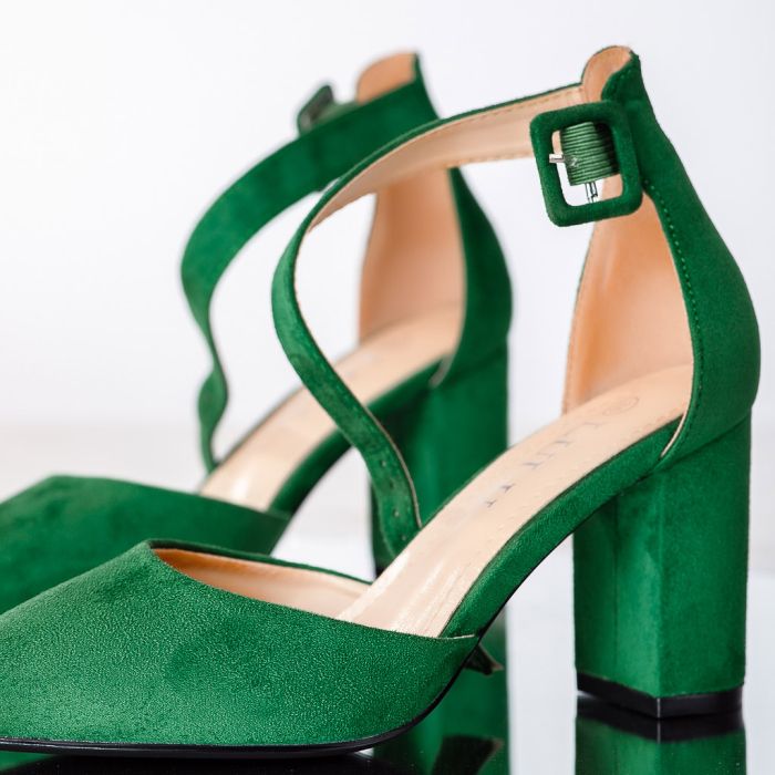 Дамски обувки с ток Josie2 зелени #13318
