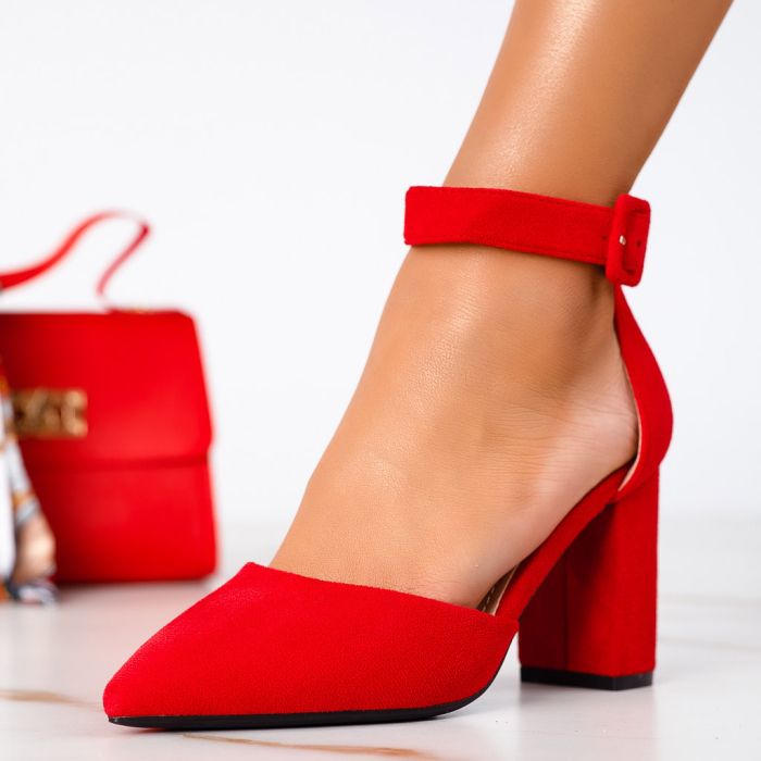 Дамски обувки с ток Josie2 червен #13320