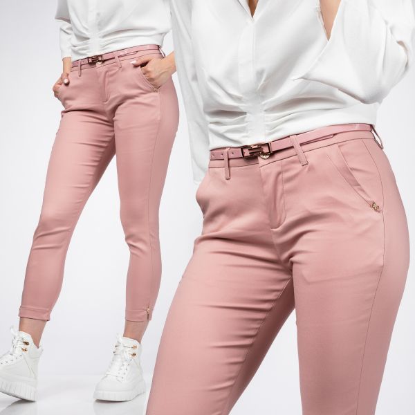 Pantaloni Casual Dama Rossa Roz #A404