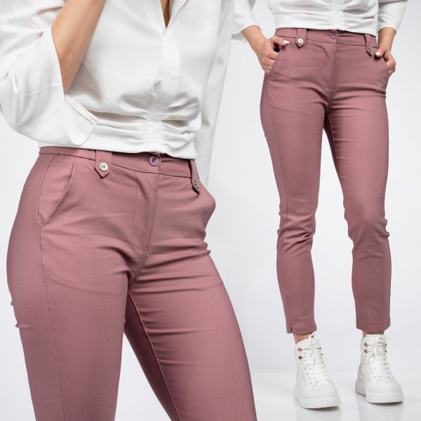 Pantaloni Casual Dama Pamy Roz #A396