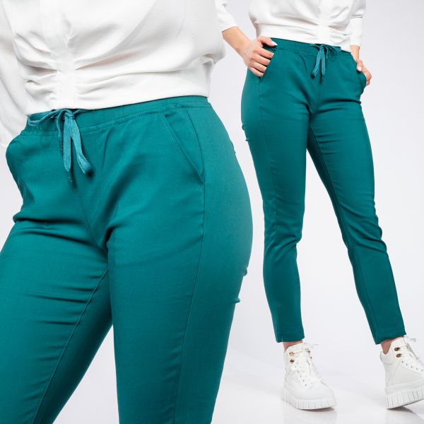 Pantaloni Casual Dama Arleth Turcoaz #A425