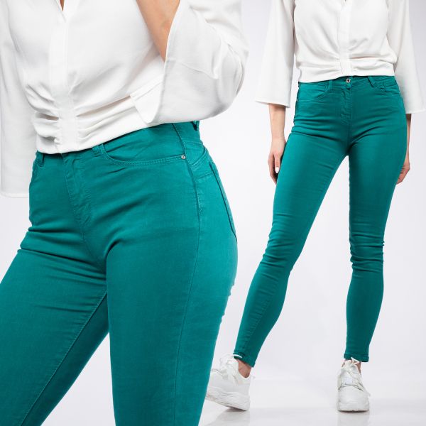 Blugi Skinny Dama cu Pushup Athena Verzi #A432