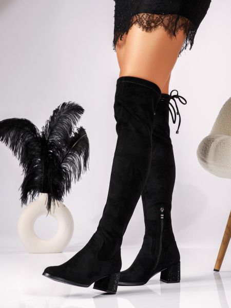 Cizme Dama Lungi Dalina Negre #18002