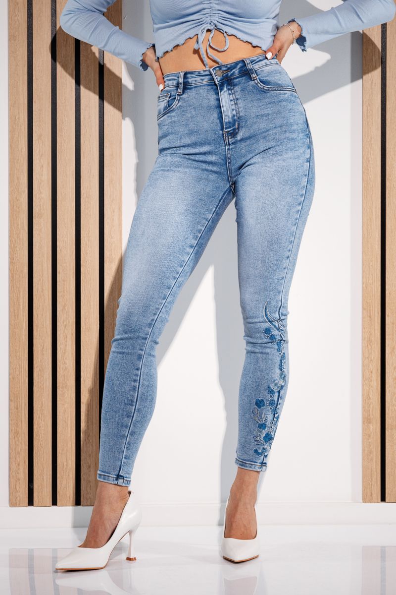 Blugi Skinny Dama Maria Albastri #A952