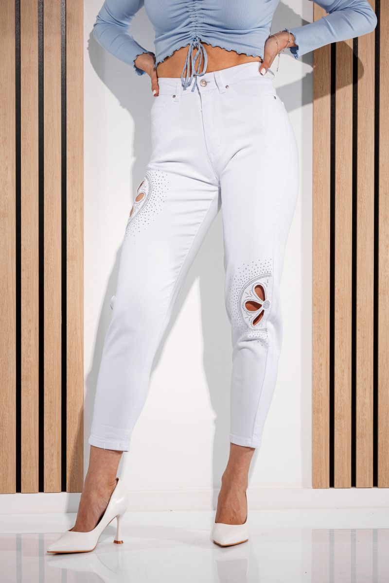 Blugi MomFit Dama Pixie Albi #A931