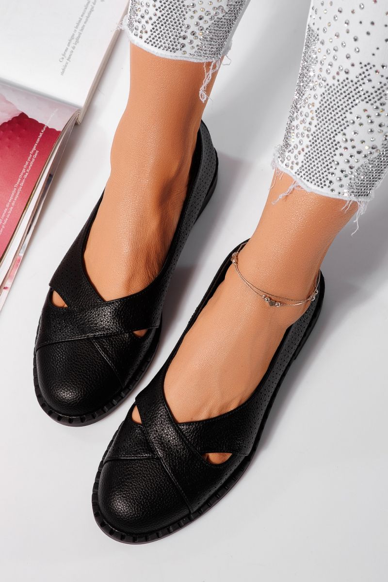 Balerini dama negri din piele ecologica Leyla #21809