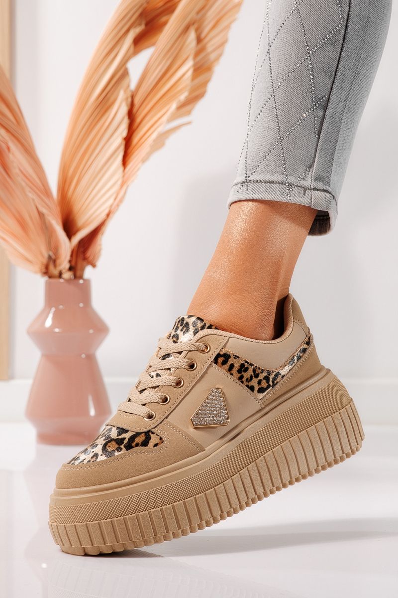 Adidasi dama khaki din piele ecologica Darla #21859