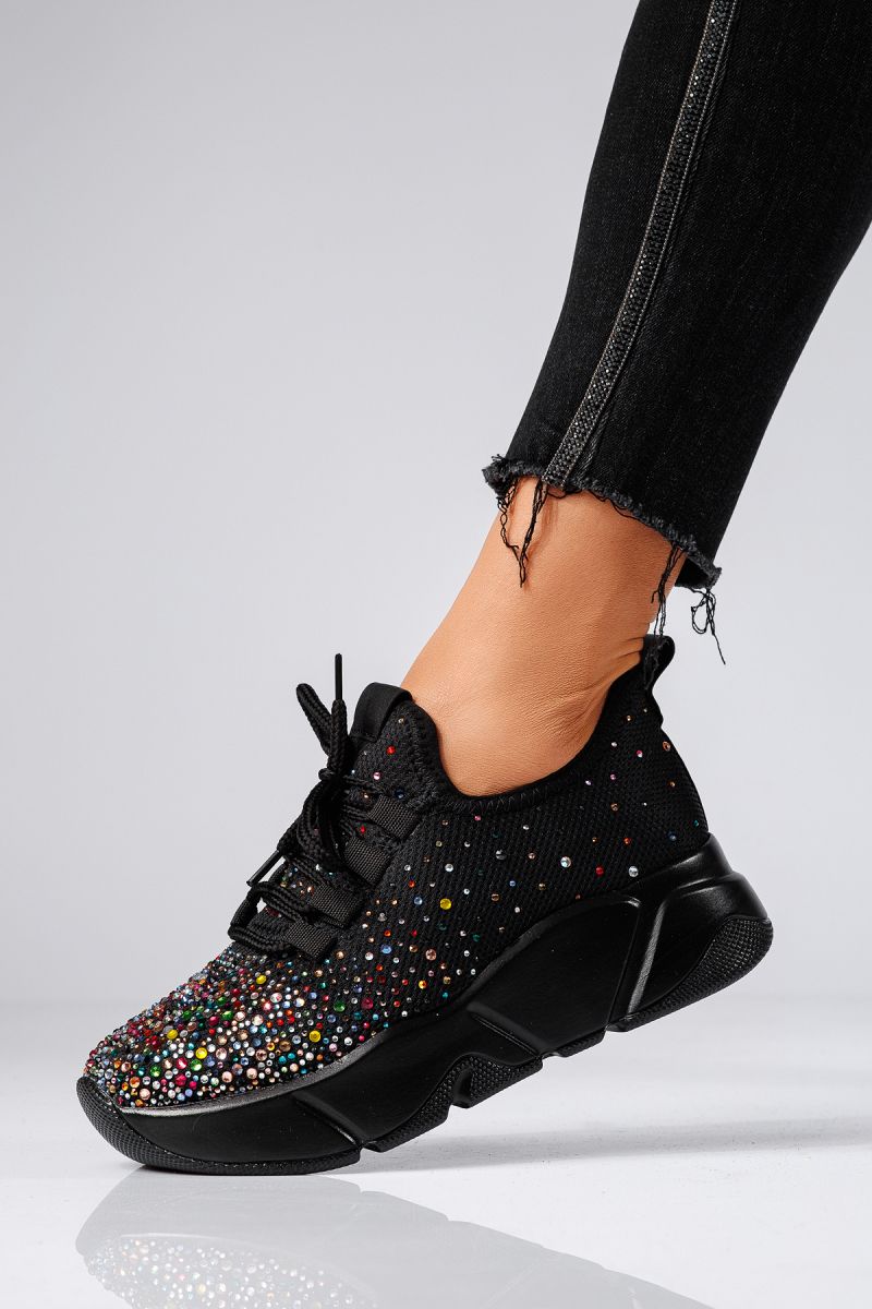 Adidasi dama negri din material textil Maria #22331