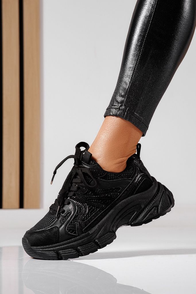 Adidasi dama negri din piele ecologica Aria #22503