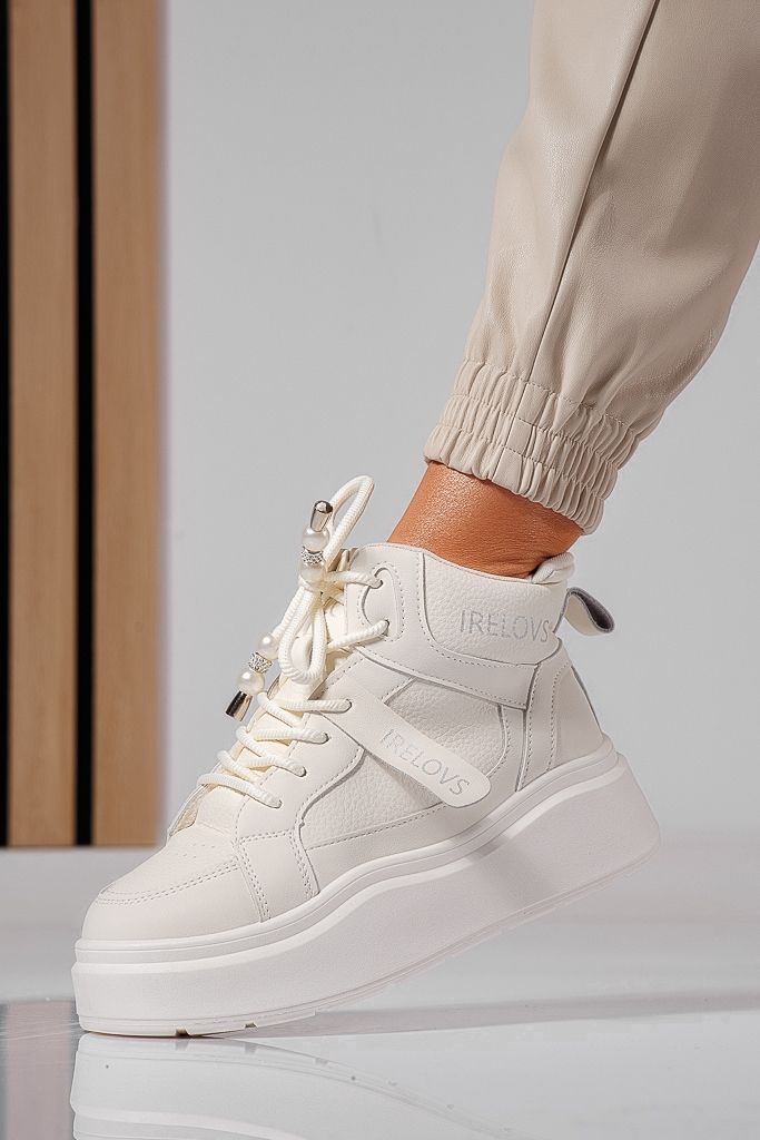 Adidasi dama imblaniti bej din piele ecologica Camilla #22519