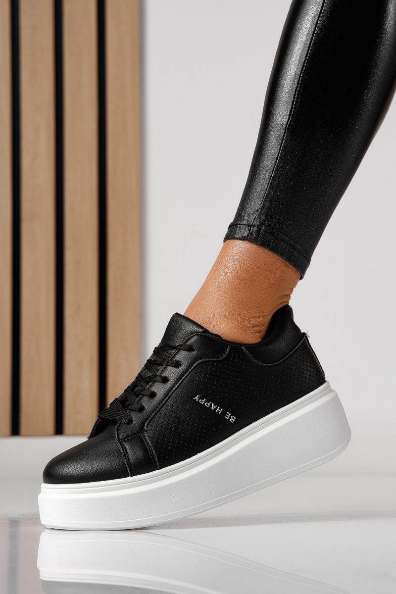 Adidasi dama negri din piele ecologica Ada #24000