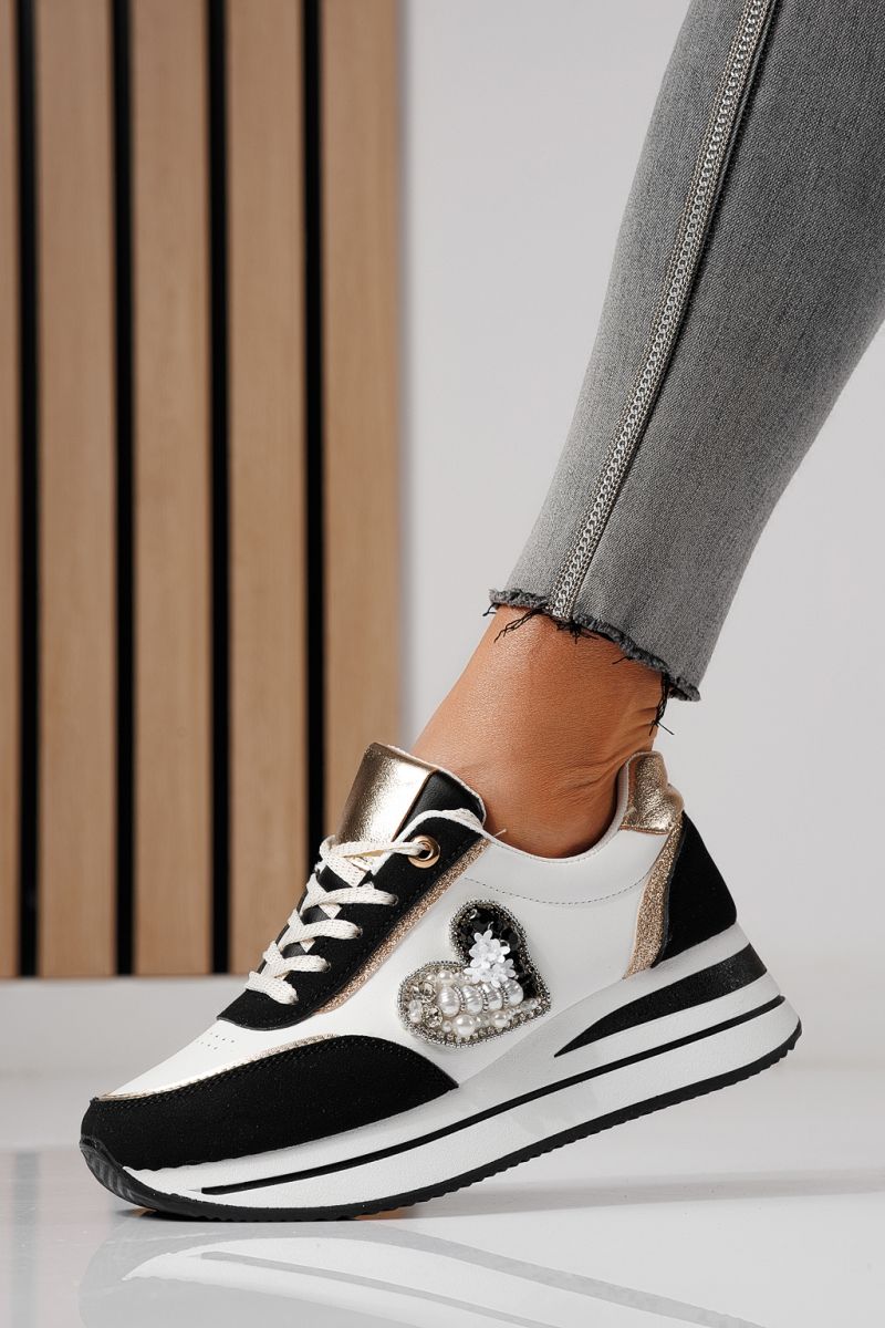 Adidasi dama negri din piele ecologica Kayla #24142