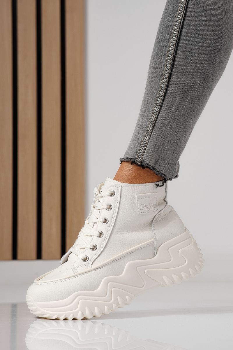 Adidasi dama bej din piele ecologica Lea #24150