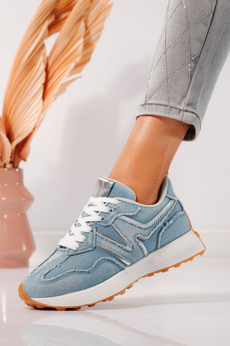 Adidasi dama albastri din piele ecologica Clare #24295