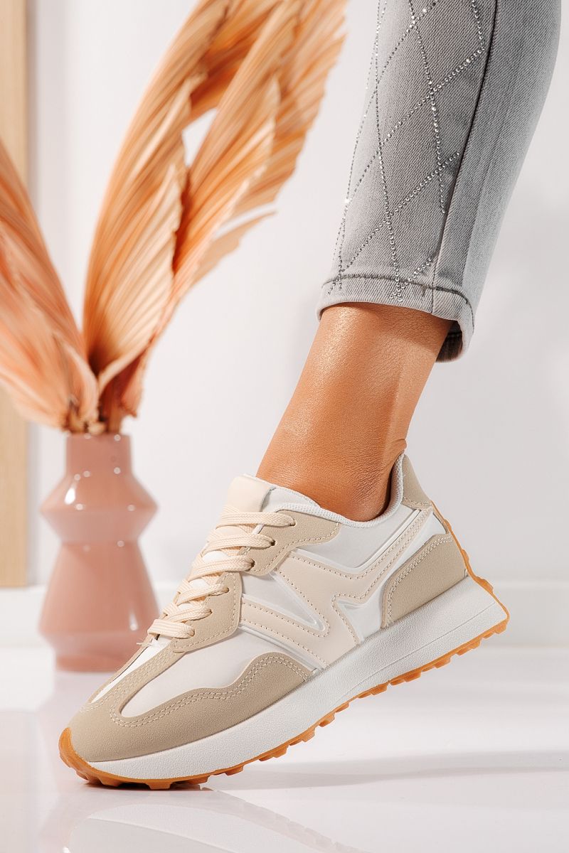 Adidasi dama bej din piele ecologica Clare #24296