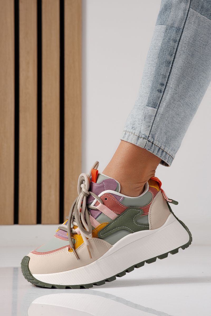 Adidasi dama verzi din piele ecologica Missy #24241