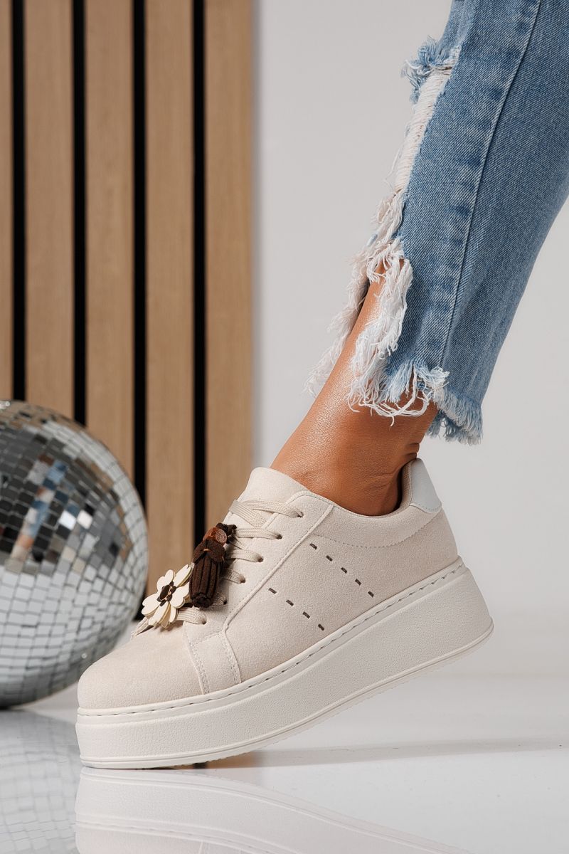 Adidasi dama bej din piele ecologica Aliss #24316