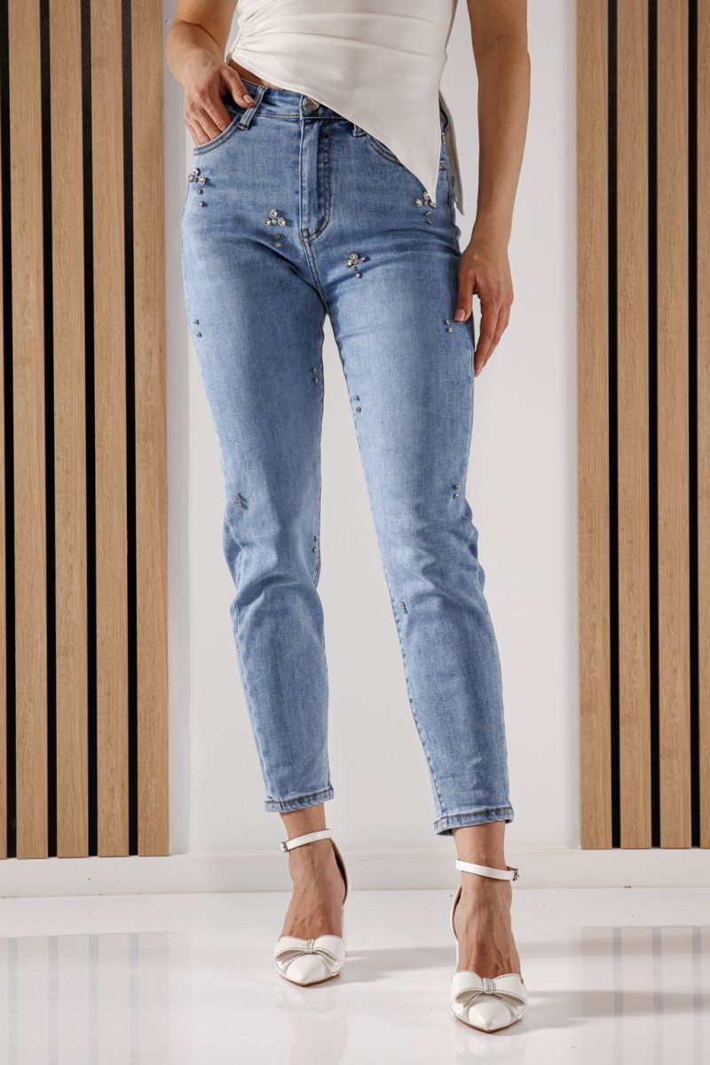 Blugi Baggy Fit Dama Azaleea Albastri #A1357