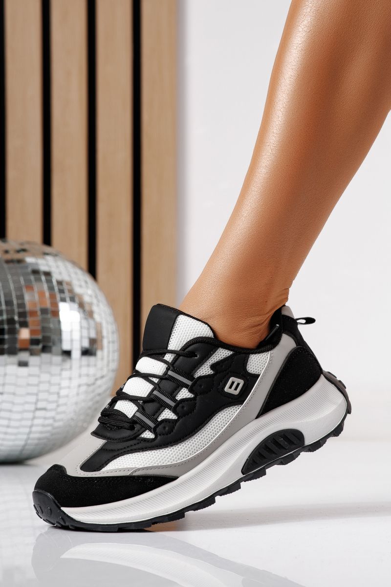 Adidasi dama negri din material textil Agatha #24412