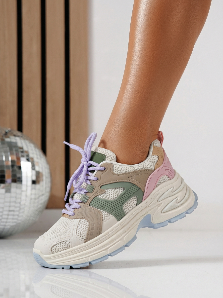 Adidasi dama bej  din piele ecologica Amber #24522