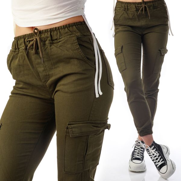 Pantaloni Sport Dama Delia Khaki #A98