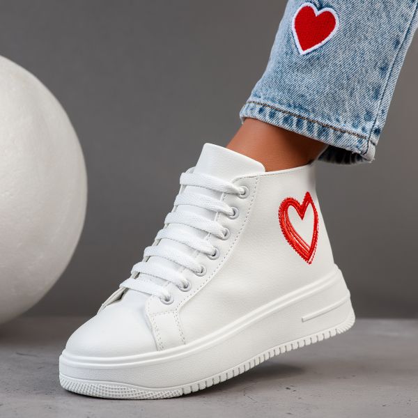 Adidasi Dama Parma Albi #12048