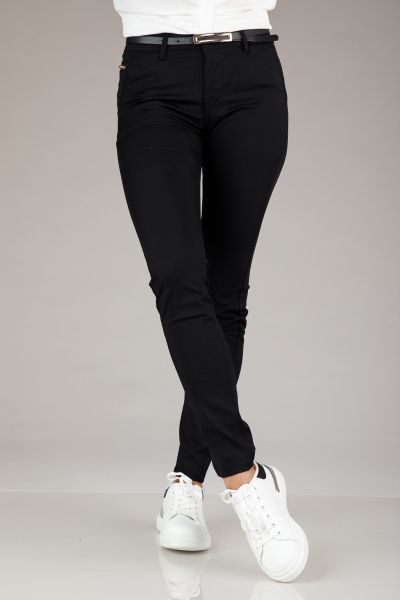 Pantaloni Casual Dama Rumble Negri #A289