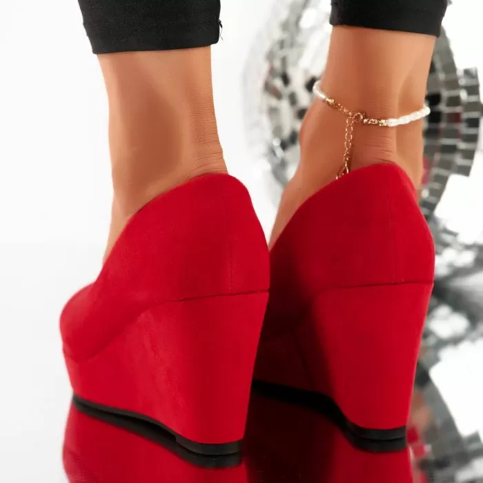 Pantofi Casual Dama Quinn Rosii #9410