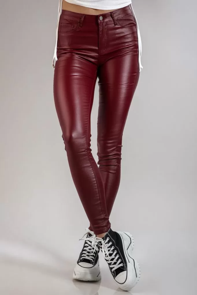 Pantaloni Cerati Dama Nora  Bordo #A109