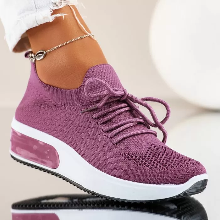 Adidasi Dama din Material Textil Rona Mov #9928