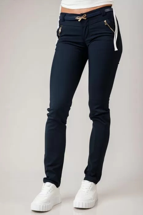 Pantaloni Casual Dama Kiara Bleumarin #A129