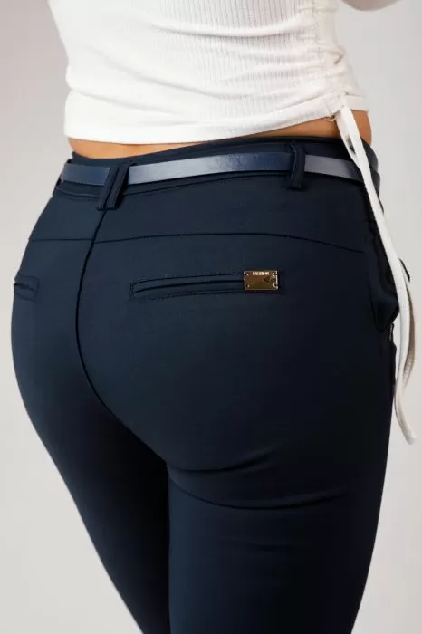 Pantaloni Casual Dama Kiara Bleumarin #A129