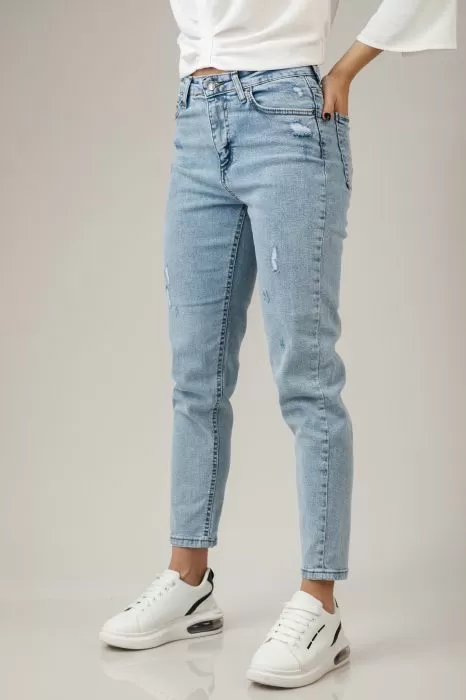 Blugi Boyfriend Dama London Albastri #A170