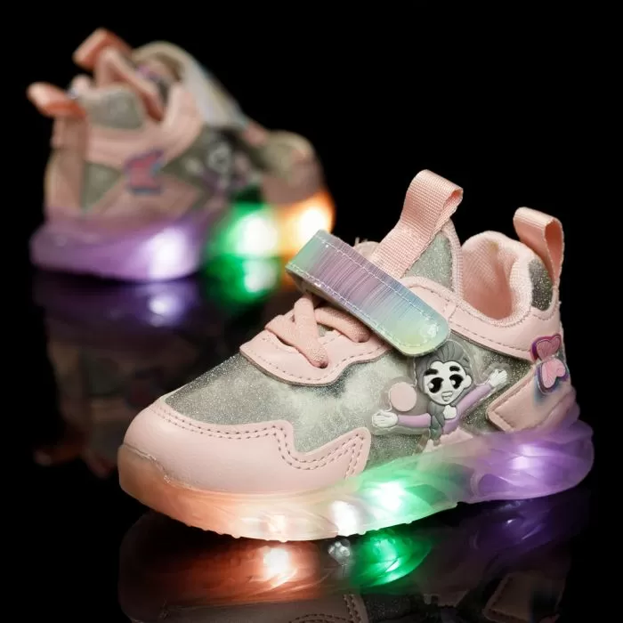 Adidasi Copii cu Luminite Ron Gri #12179