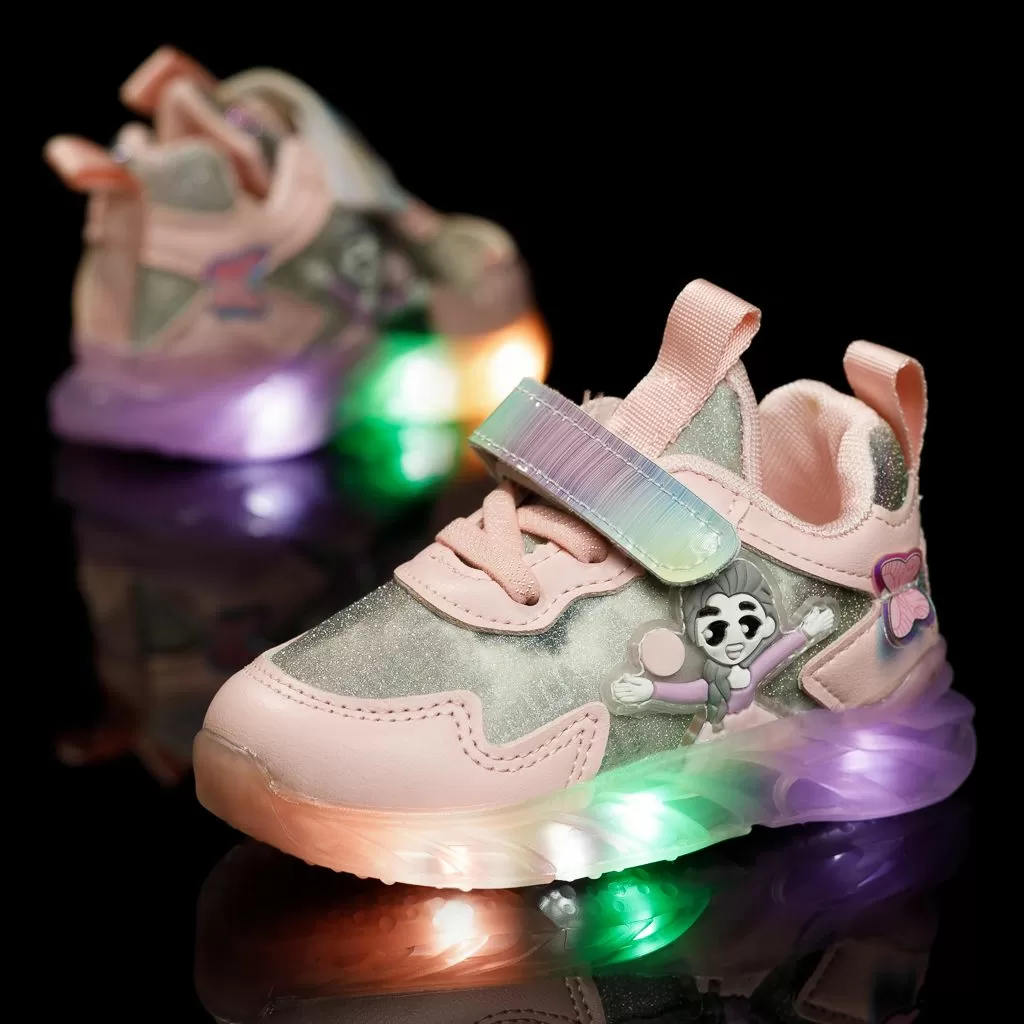 Adidasi Copii cu Luminite Ron Gri #12179