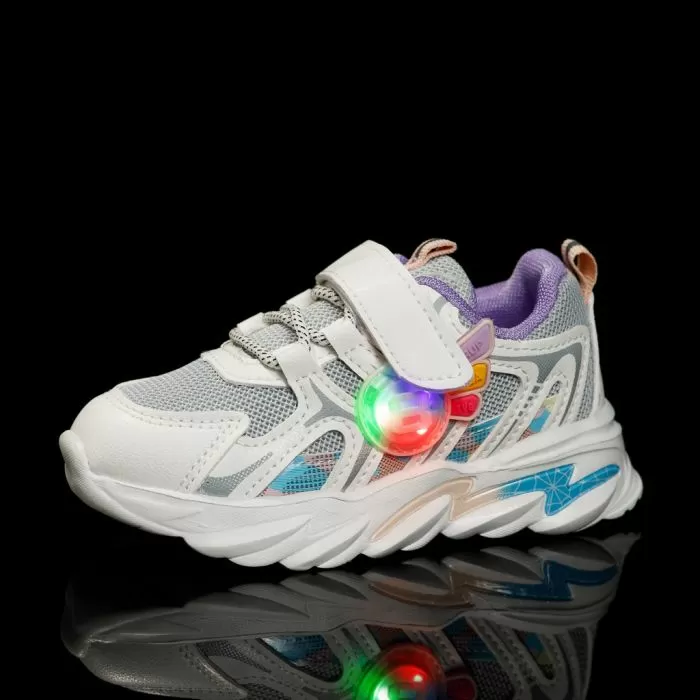 Adidasi Copii cu Luminite Harley Alb/Roz #12212