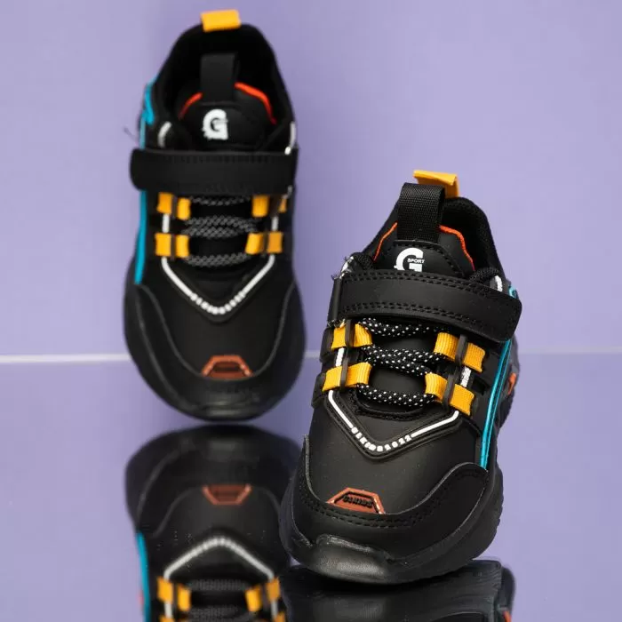 Adidasi Copii Lennon Negru/Albastri #12310
